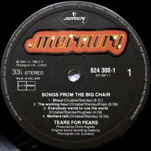 Tears or Fears - Songs from the Big Chair - Afbeelding 2