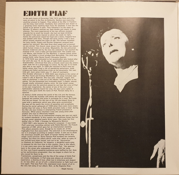 Edith Piaf - Les Plus Grandes Succes de Edith Piaf (2 LP)