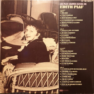 Edith Piaf - Les Plus Grandes Succes de Edith Piaf (2 LP) - Afbeelding 3