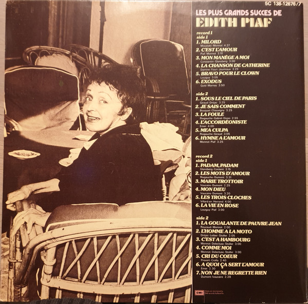 Edith Piaf - Les Plus Grandes Succes de Edith Piaf (2 LP)
