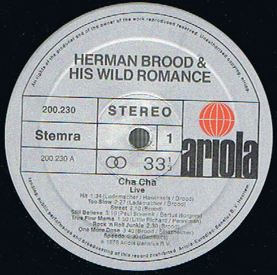 Herman Brood and his Wild Romance - Cha Cha