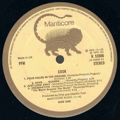 P.F.M. – Cook