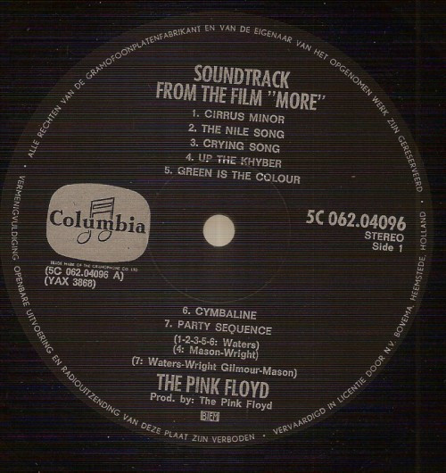 The Pink Floyd – Soundtrack From The Film "More"