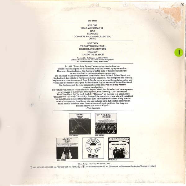 Argent – The Argent Anthology - A Collection Of Greatest Hits
