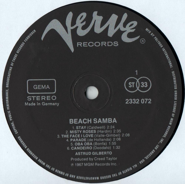 Astrud Gilberto – Beach Samba