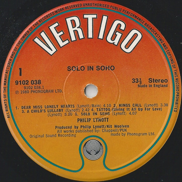 Philip Lynott – Solo In Soho