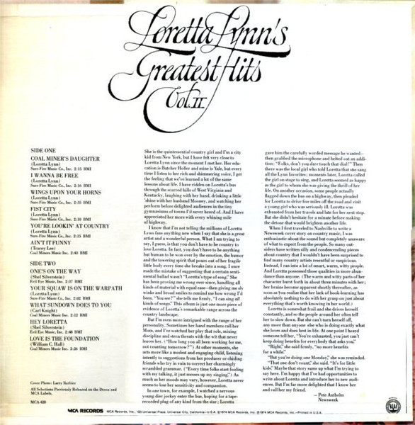 Loretta Lynn – Loretta Lynn's Greatest Hits Vol. II