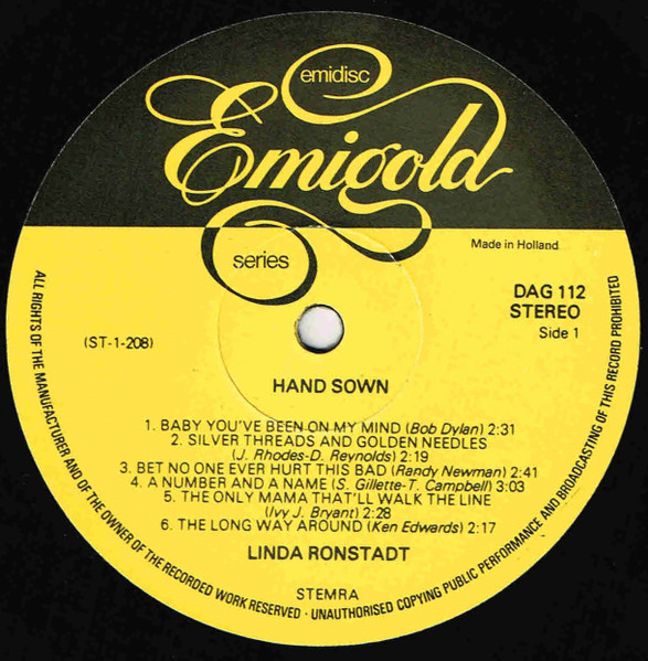Linda Ronstadt – Hand Sown Home Grown
