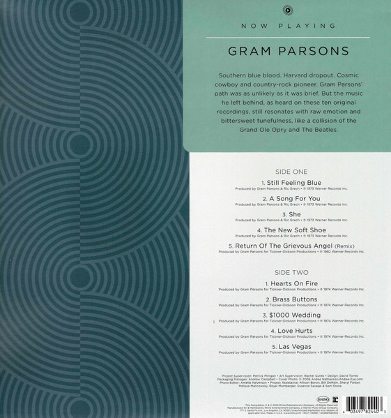 Gram Parsons – Now Playing (Light Blue transparent vinyl)