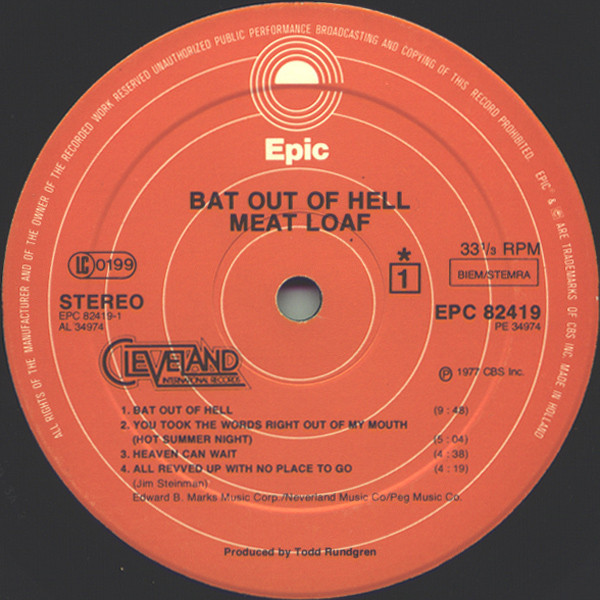 Meat Loaf - Bat out of Hell