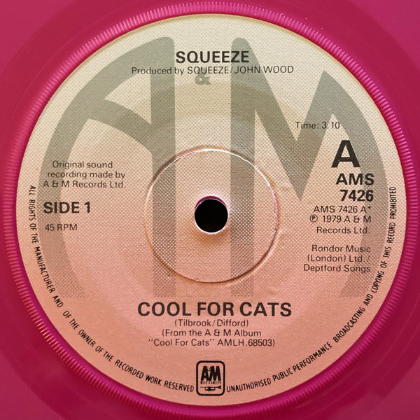 7" | Squeeze - Cool for Cats / Model (Pink vinyl)