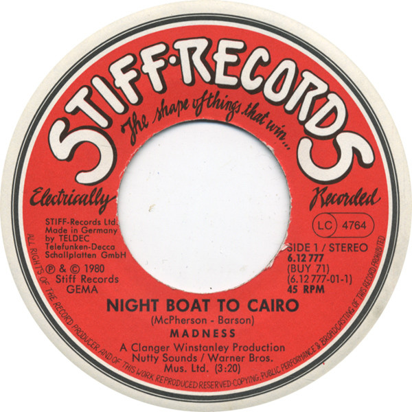 7" | Madness  - Night Boat to Cairo / Don't Quote me on That