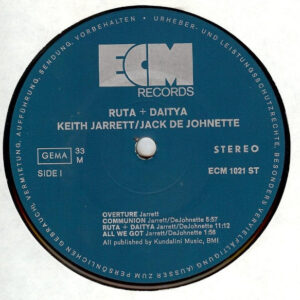 Keith Jarrett & Jack DeJohnette - Ruta and Dajtya - Afbeelding 2
