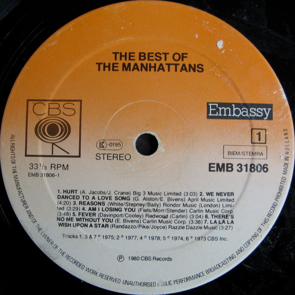 The Manhattans - The Best of the Manhattans