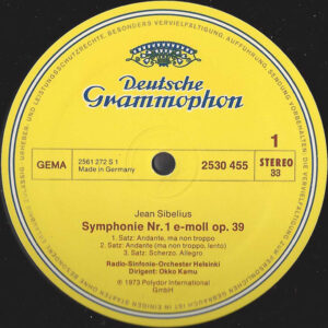 Jean Sibelius / Okko Kamu- Symphonie nr. 1 e-moll op. 39 - Afbeelding 2