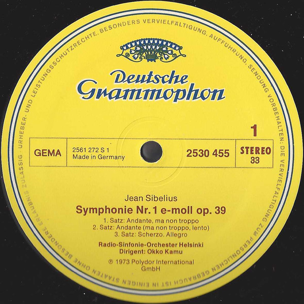 Jean Sibelius / Okko Kamu- Symphonie nr. 1 e-moll op. 39