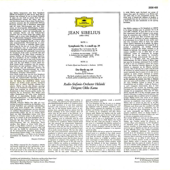 Jean Sibelius / Okko Kamu- Symphonie nr. 1 e-moll op. 39