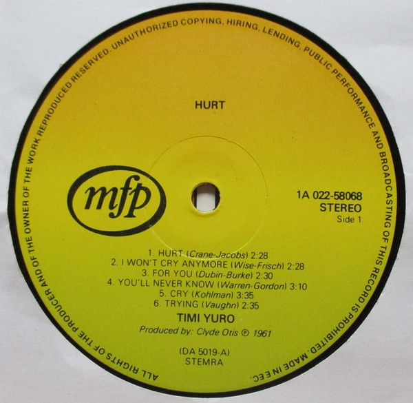 Timi Yuro - Hurt