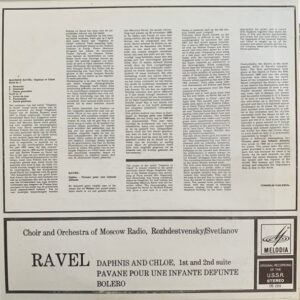 Maurice Ravel / Rozdestvensky/Svetlanov - Daphnis and Chloe / Pavane pour une Infante Defunte / Bolero - Afbeelding 3