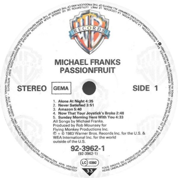 Michael Franks - Passionfruit