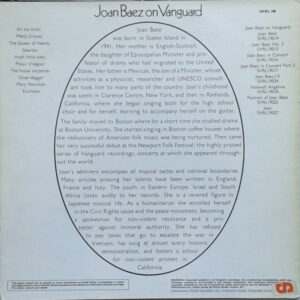 Joan Baez - Joan Baez on Vanguard - Afbeelding 3