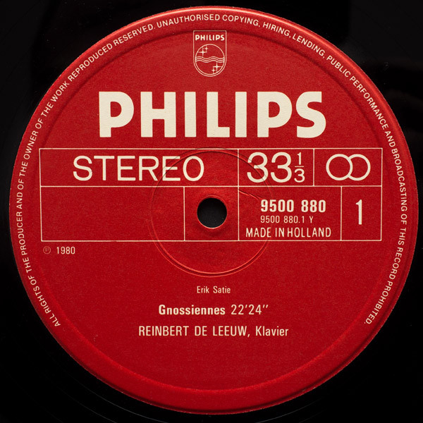 Reinbert de Leeuw - Erik Satie Early Pianoworks vol. 1