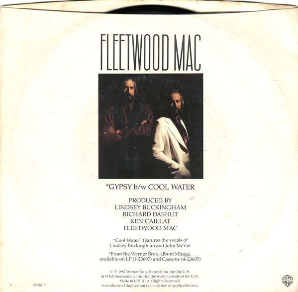 7" | Fleetwood Mac - Gypsy / Cool Water
