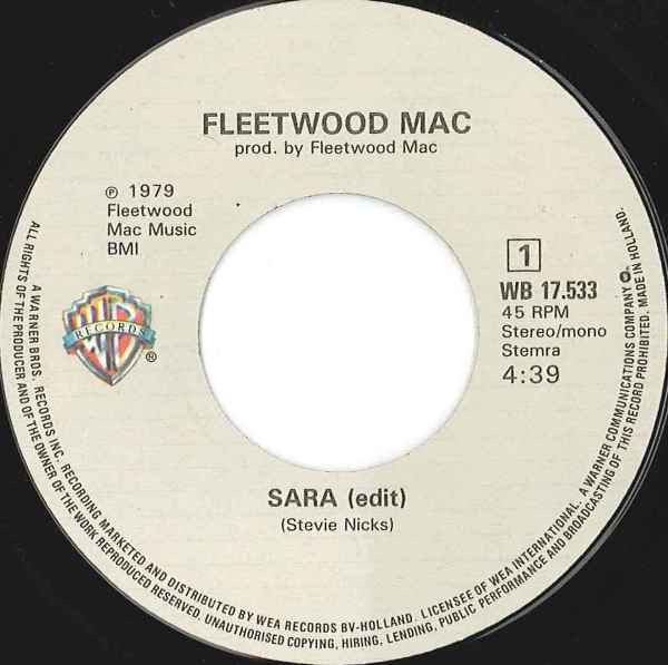 7" | Fleetwood Mac - Sara (edit) / That's Enough For me