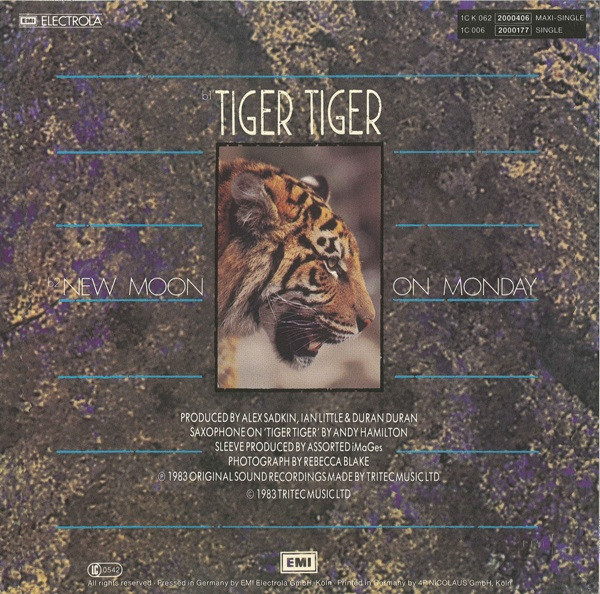 12" | Duran Duran - New Moon On Monday / Tiger Tiger /New Moon On Monday