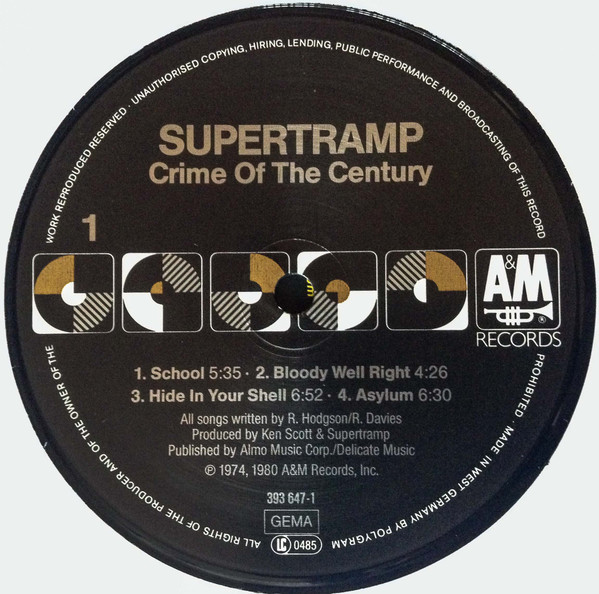 Supertramp - Crime of the Century