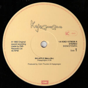 12" | Kajagoogoo – Big Apple (metro mix) / Big Apple / Monochromatic - Afbeelding 2