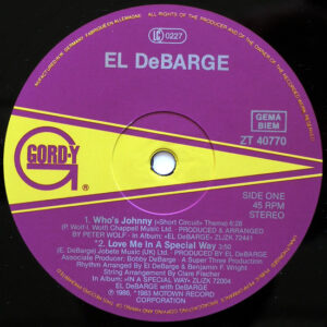 12" | El DeBarge – Who's Johnny ("Short Circuit" Theme) - Afbeelding 2