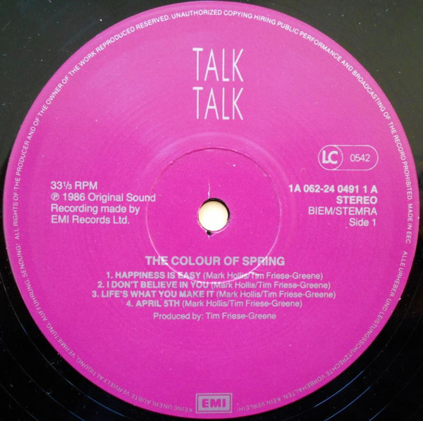 Talk Talk – The Colour Of Spring