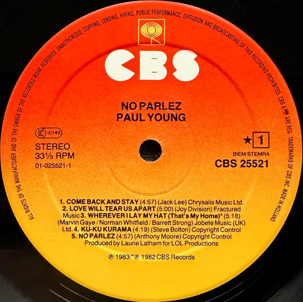 Paul Young – No Parlez