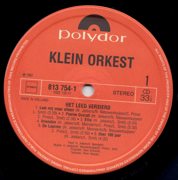 Klein Orkest – Het Leed Versierd