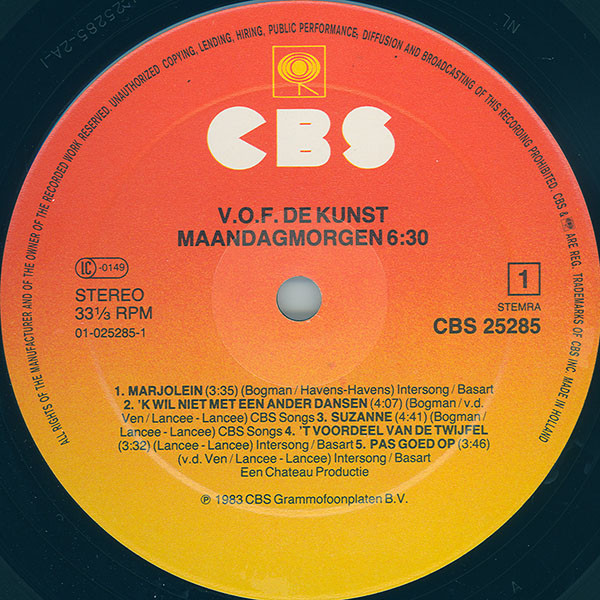 V.O.F. De Kunst – Maandagmorgen 6:30