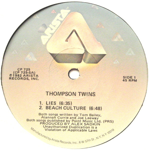 12" | Thompson Twins – Lies
