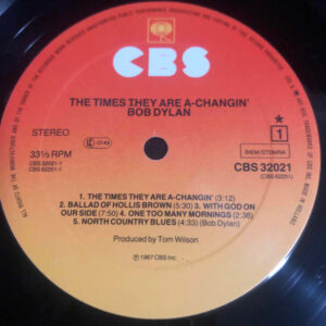 Bob Dylan – The Times They Are A-Changin' (reissue uit 1982) - Afbeelding 2