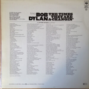Bob Dylan – The Times They Are A-Changin' (reissue uit 1982) - Afbeelding 3