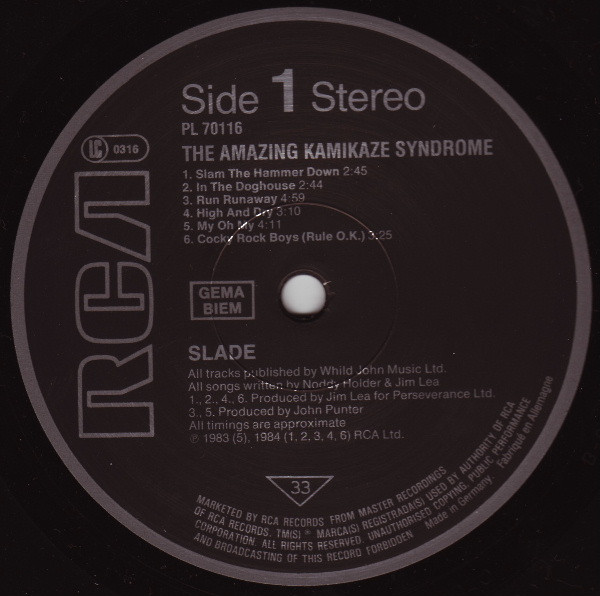 Slade – The Amazing Kamikaze Syndrome