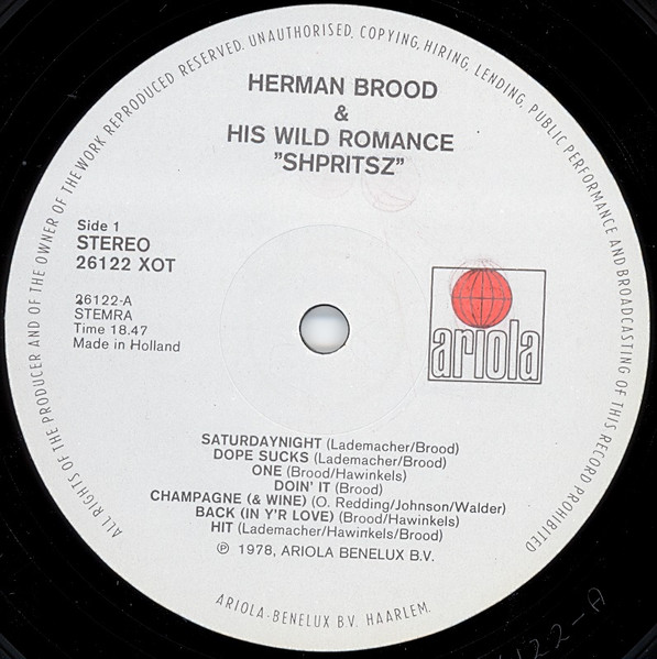 Herman Brood and his Wild Romance - Shpritsz