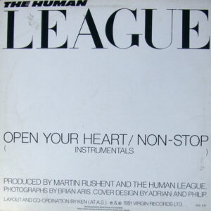 12" | Human League - Open Your Heart / Non Stop - Afbeelding 3