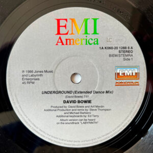 12" | David Bowie - Underground (extended dance mix / dub mix / instrumental) - Afbeelding 2