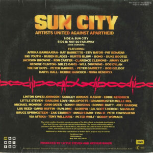 12" | United Artist Against Apartheid - Sun City / Not So Far Away - Afbeelding 3