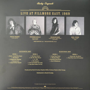 Crosby, Stills, Nash & Young – Live At Fillmore East, 1969 (2LP) - Afbeelding 3