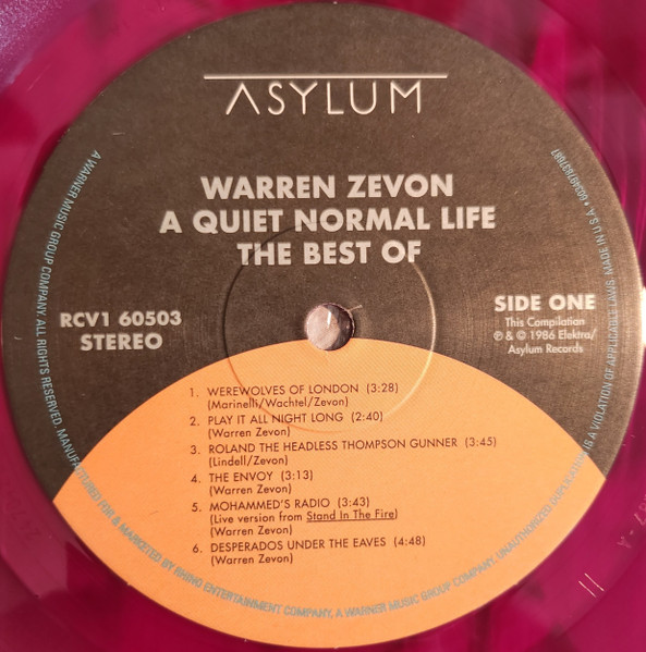 Warren Zevon – A Quiet Normal Life: The Best Of Warren Zevon