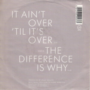 7" | Lenny Kravitz – It Ain't Over 'Til It's Over - Afbeelding 3