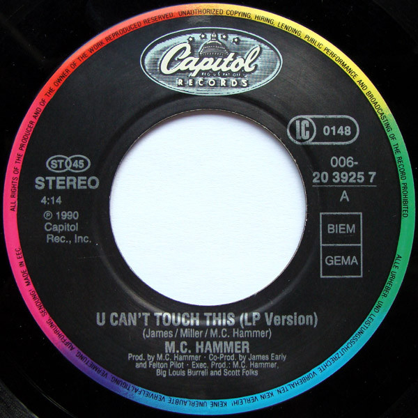 7" | MC Hammer – U Can't Touch This