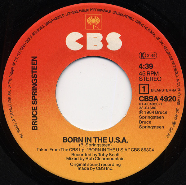 7" | Bruce Springsteen – Born In The U.S.A.