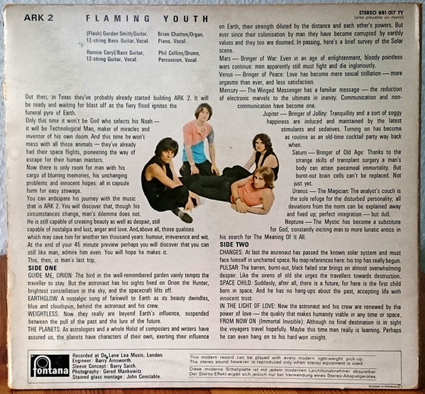 Flaming Youth - Ark 2 (met Phil Collins, Gimmick sleeve)